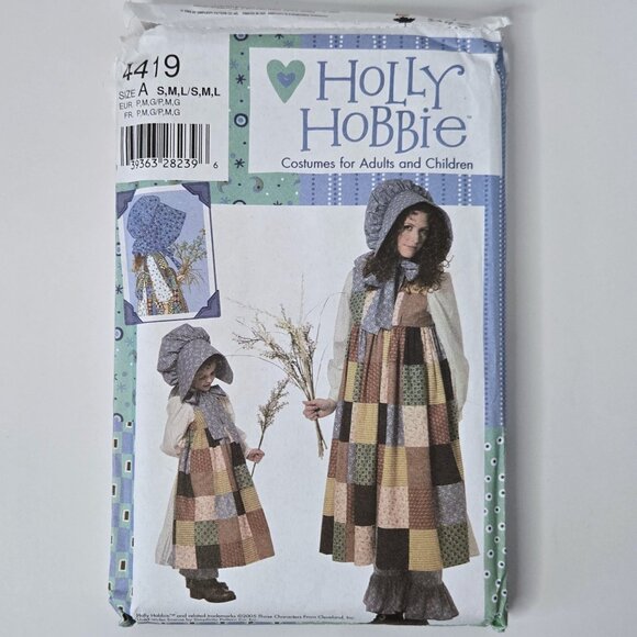 VINTAGE Simplicity 4419 Holly Hobbie Costume Pattern | Adult & Child | UNCUT - Picture 1 of 6